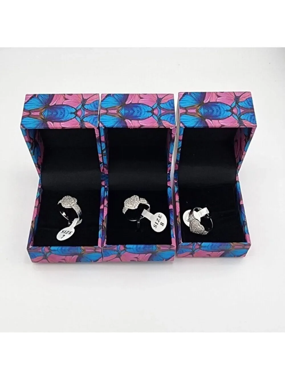 Brand New Gold Plated Heart CZ Stone Ring